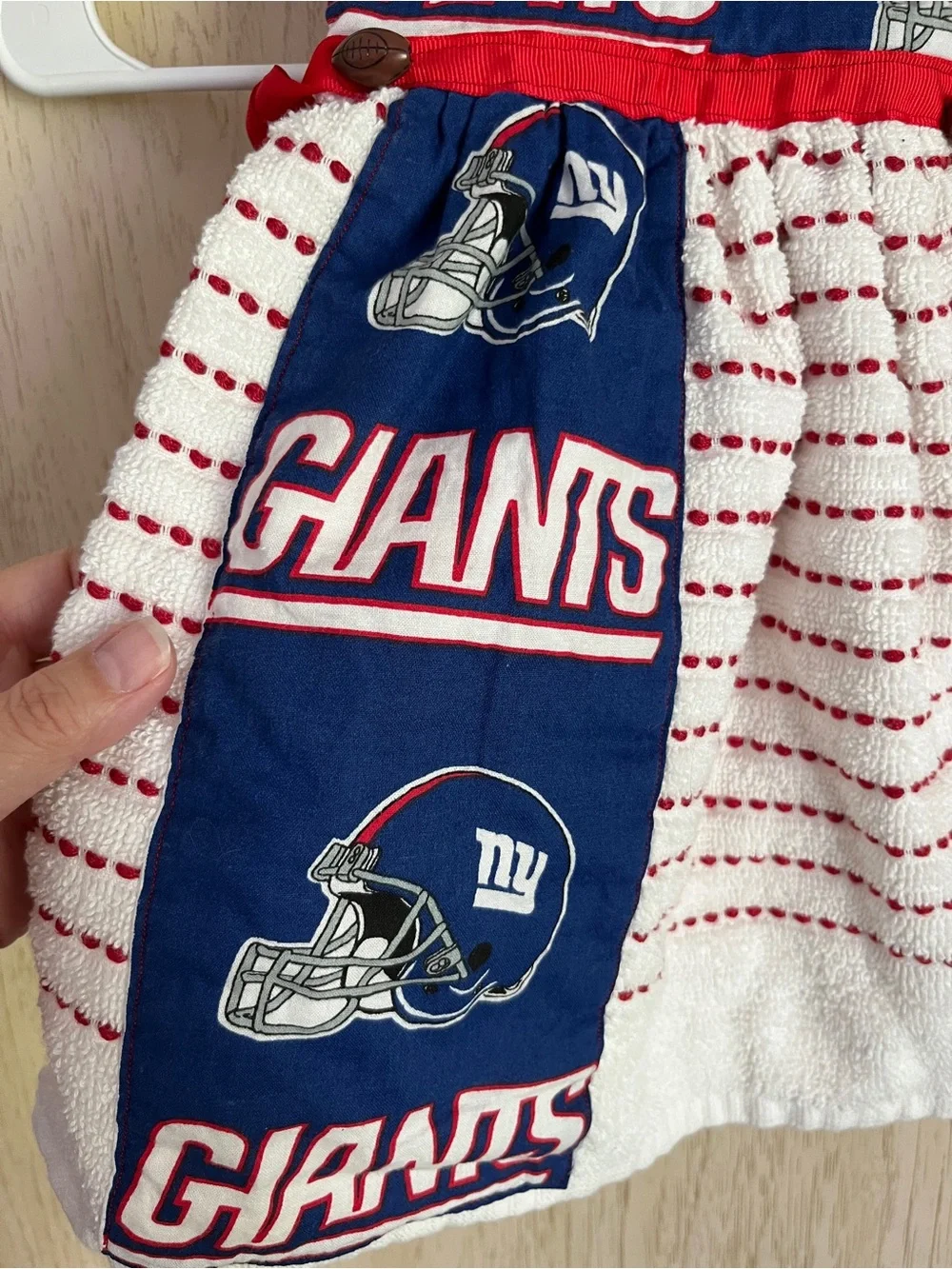 Handmade GIANTS Oven Towel Dress Football Fan